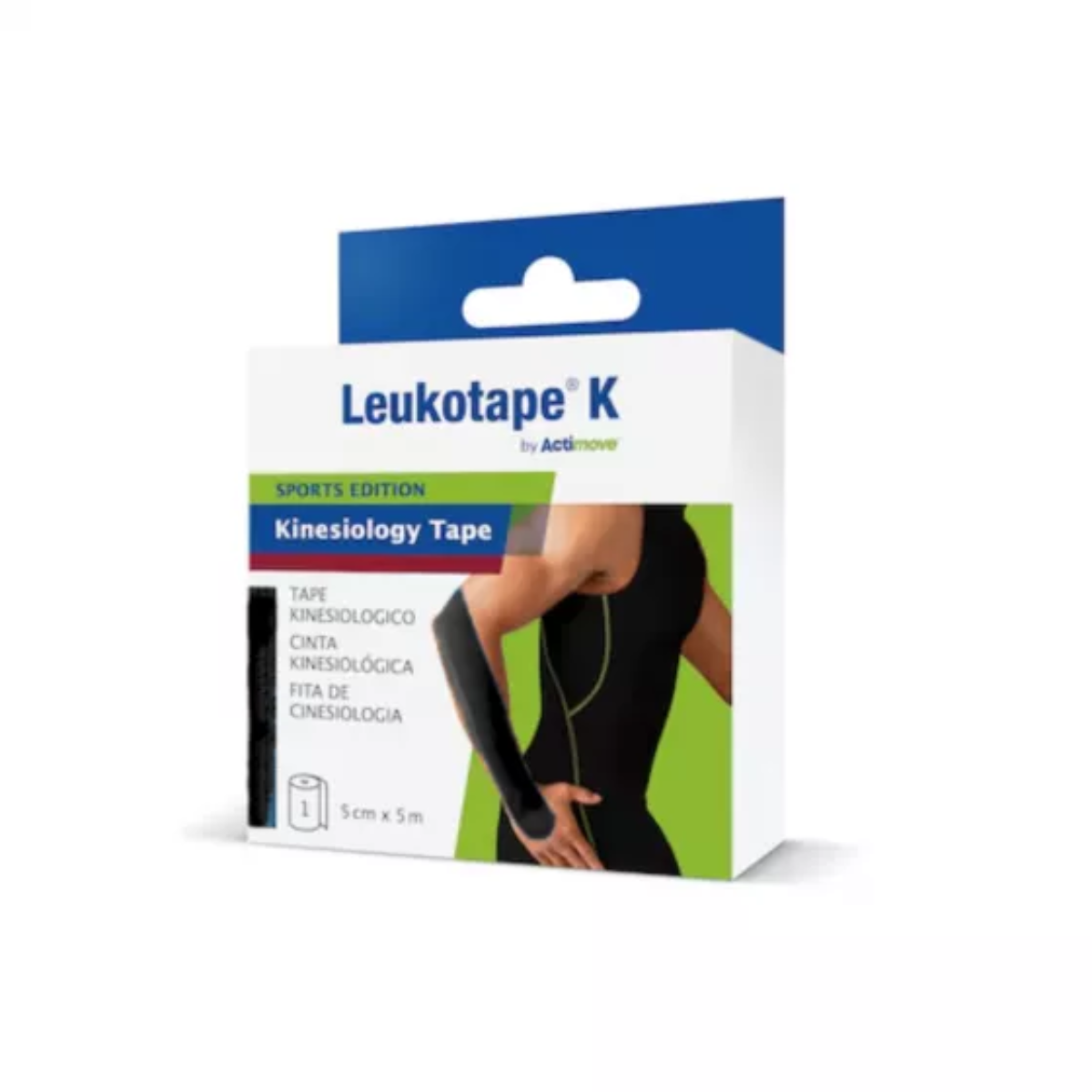 Actimove Leukotape K Black Kinesiology Tape 5cmx5m-65078-03