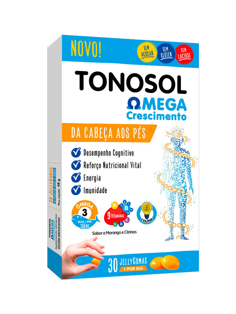 Tonosol Omega Growth 30 Jelly Gummies | Omega-3 and Vitamins for Kids