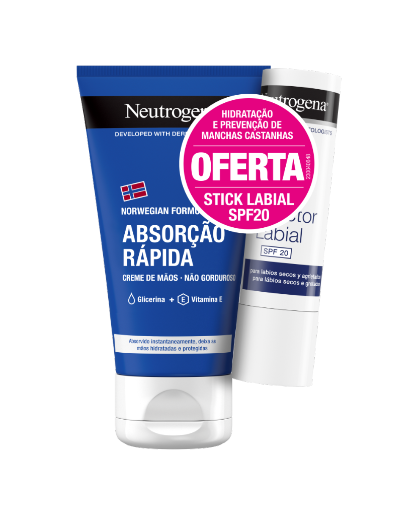 Neutrogena Creme Mãos 75ml + Oferta Stick Labial