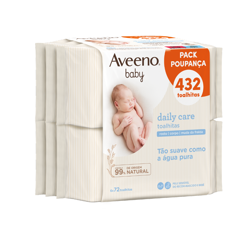 Aveeno Baby Toalhitas 6x72un Pack Poupança