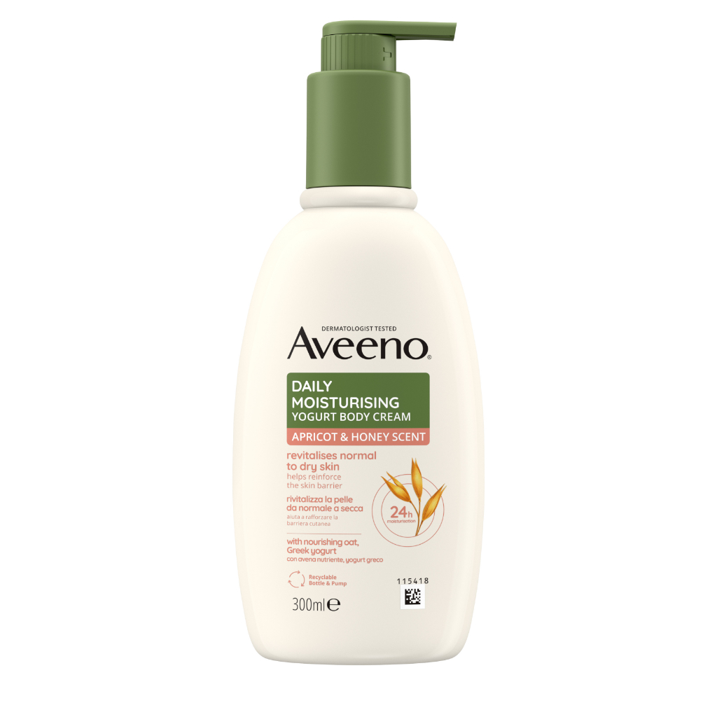 Aveeno Daily Moisturising Yogurt Body Cream Damasco & Mel 300ml