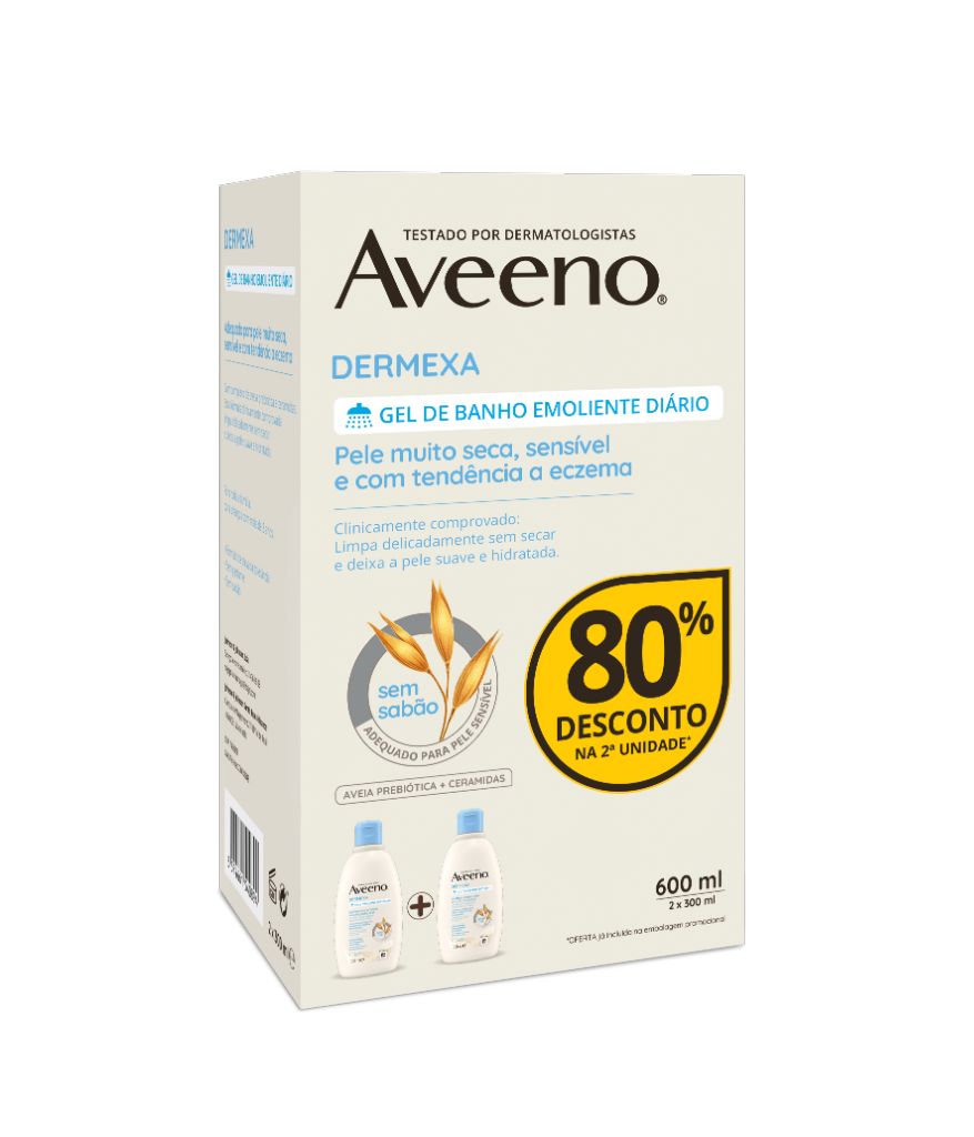 Aveeno Dermexa Gel Banho Emoliente 300ml Pack Duplo