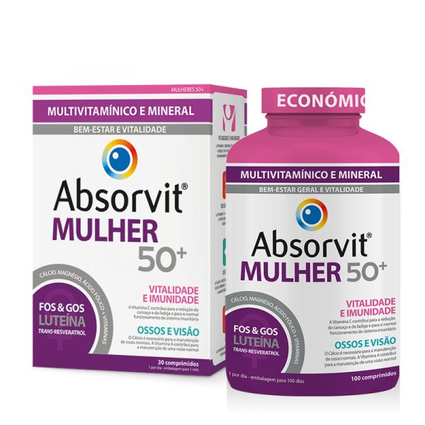 Absorvit Mulher 50+ Vitalidade+Imunidade 100comp