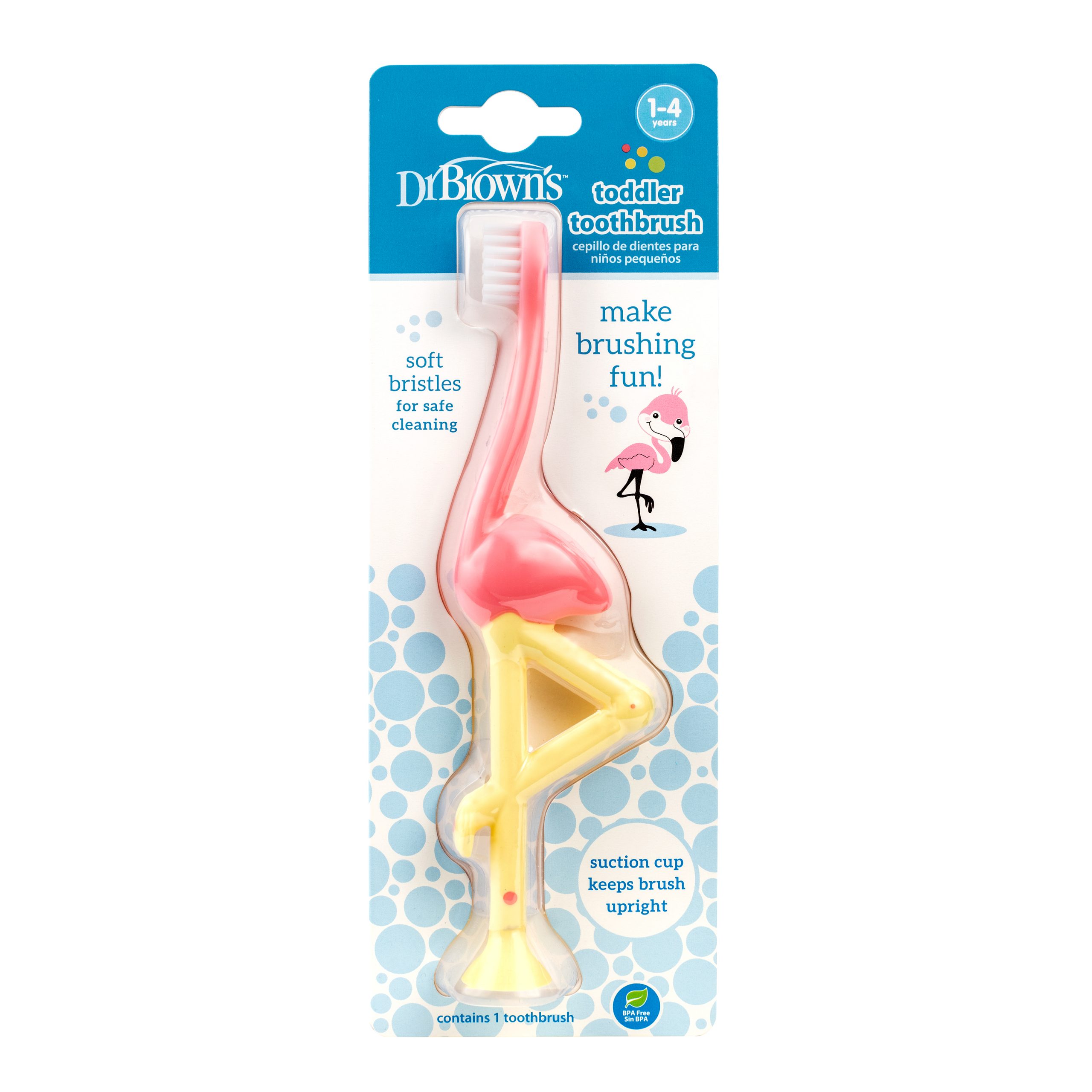 Dr Brown's Escova Dent Flamingo 1-4A