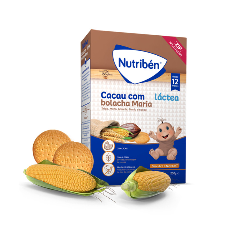 Nutriben Papa Lactea Cacau/Bolacha Maria 12M+ 250g