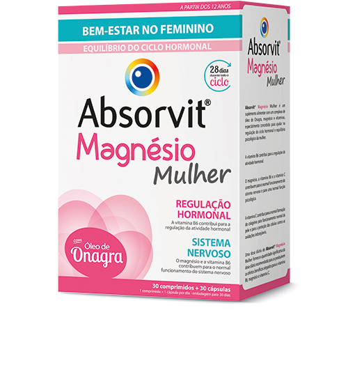 Absorvit Magnesio Esp Mulher 30caps+30comp