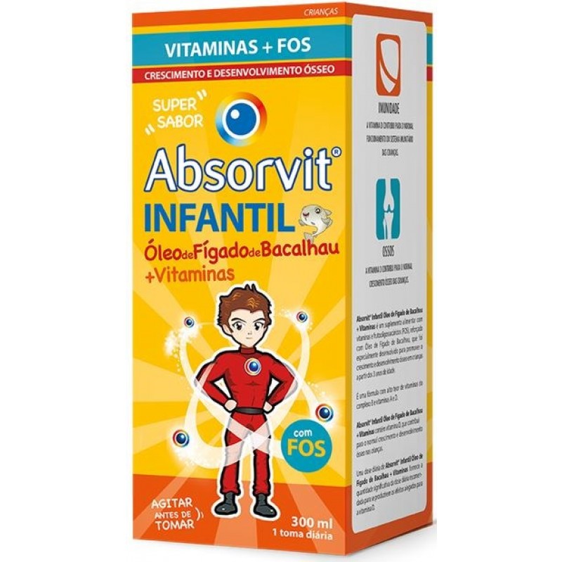 Absorvit Infantil Oleo Figado Bacalhau + Vit 300ml