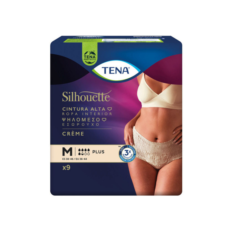 Tena Silhouette Plus M Creme 9Stk -78252700
