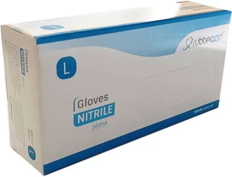 Luvas Exame Rubbergold Nitrilo S/Po TamL 100un
