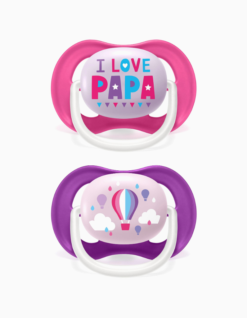 Philips Avent Chupeta_Ar Ultra_ Feliz_ 6-18M_ Menina (x2 unidades)