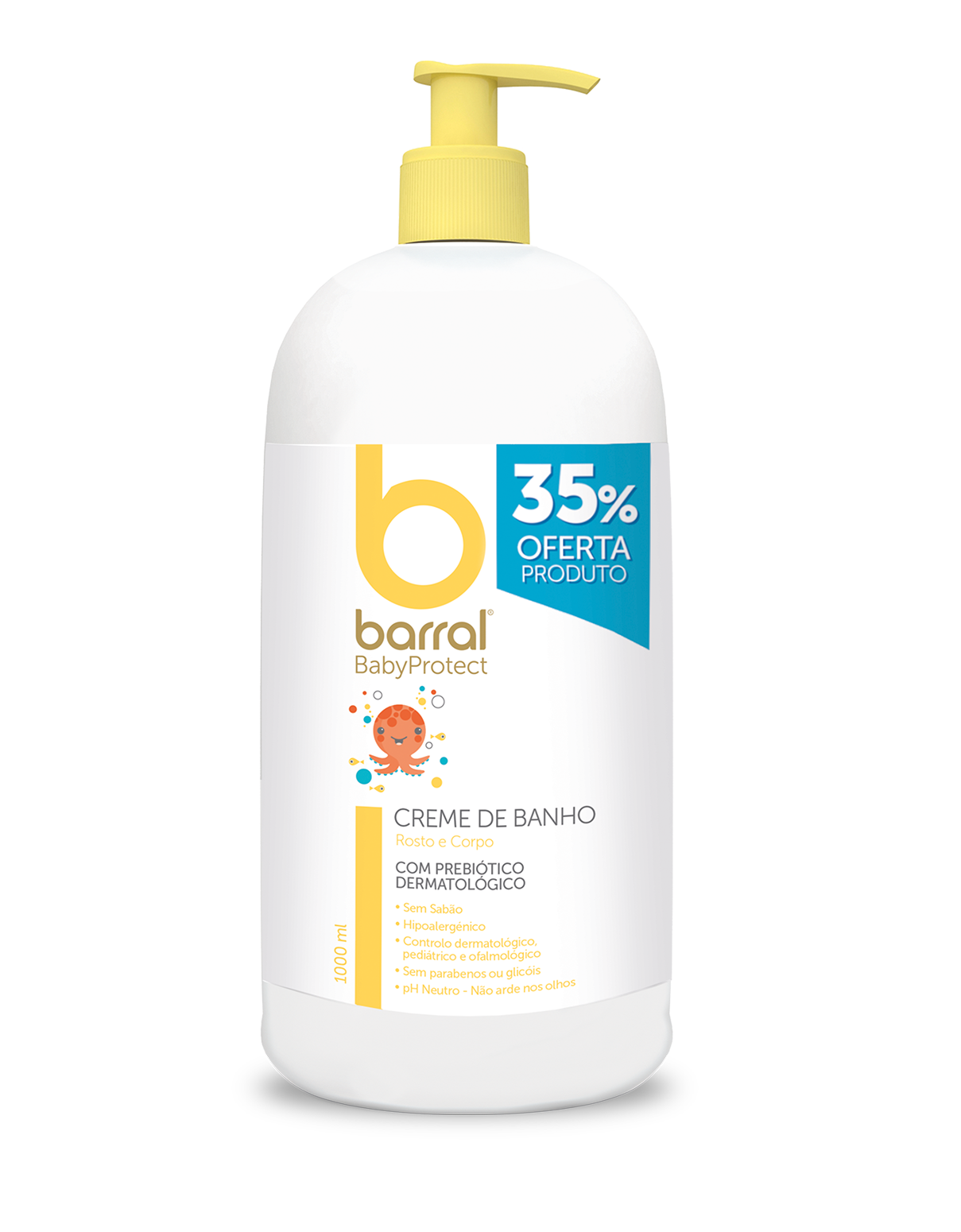 Barral Baby Protect Creme Banho 1000ml + Oferta 35%