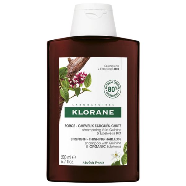 Klorane Champo Queda Quinina Edelvaisse Bio 200ml