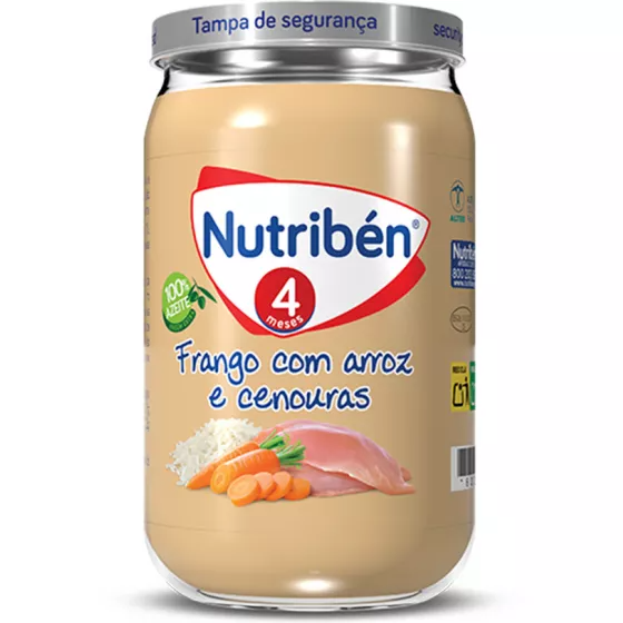 Nutriben Boiao Arroz/Cenoura/Frango 4M 235g