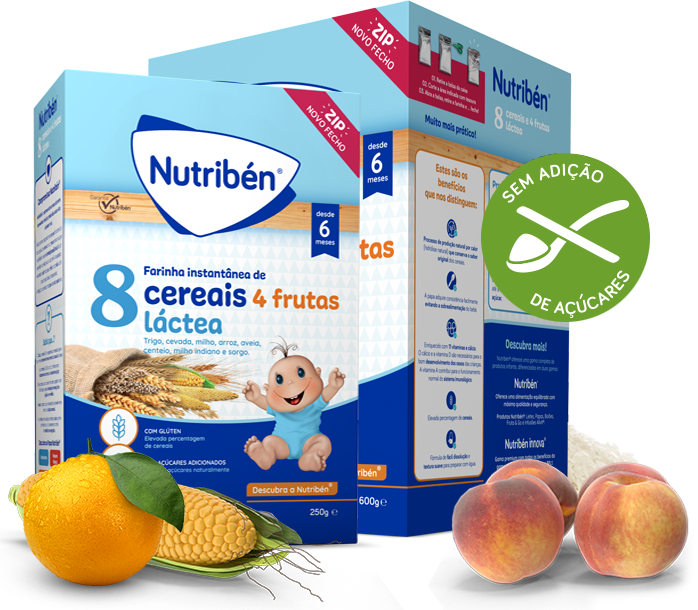 Nutriben Papa Lactea 8 Cereais 4 Frutas 250g