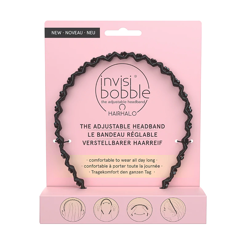 Invisibobble HairHalo Tira Cabelo Preto 1un